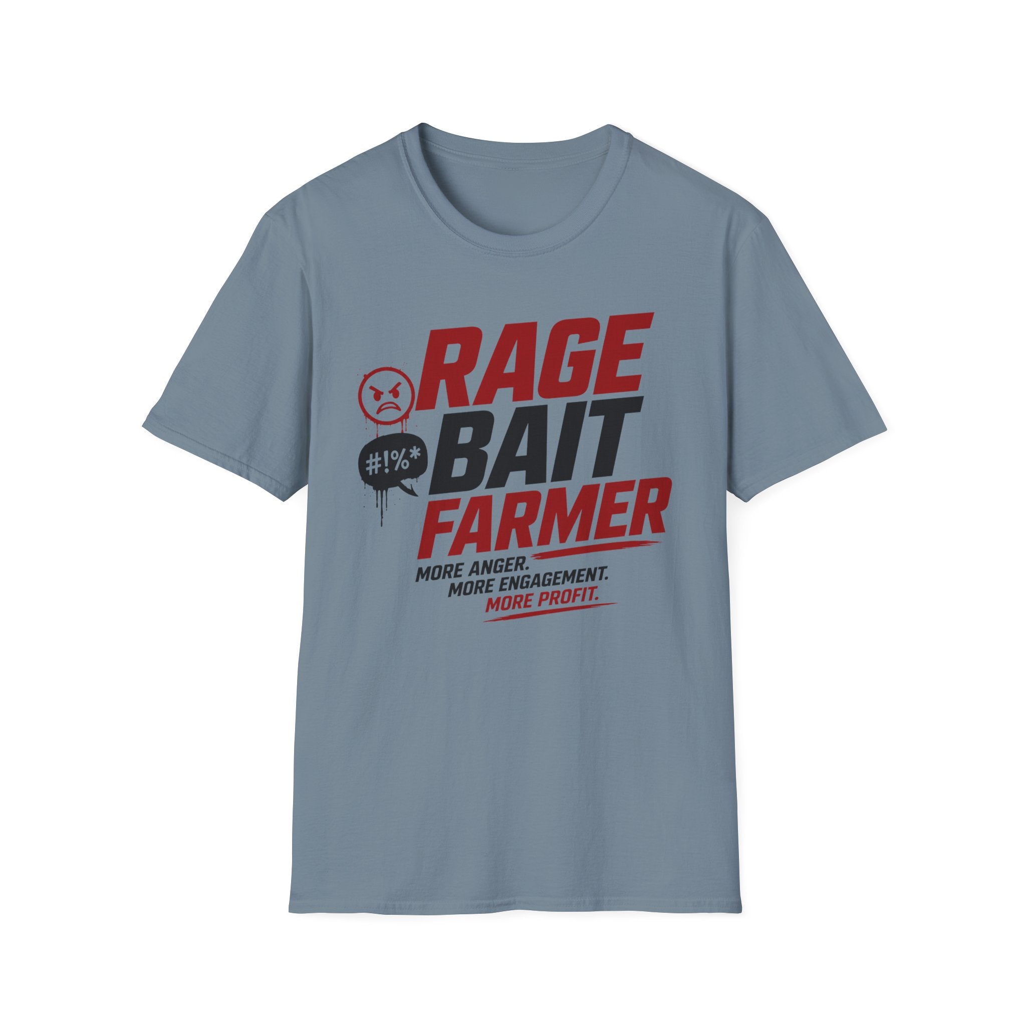 Rage Bait Farmer T-Shirt — Funny Meme Political Humor Tee