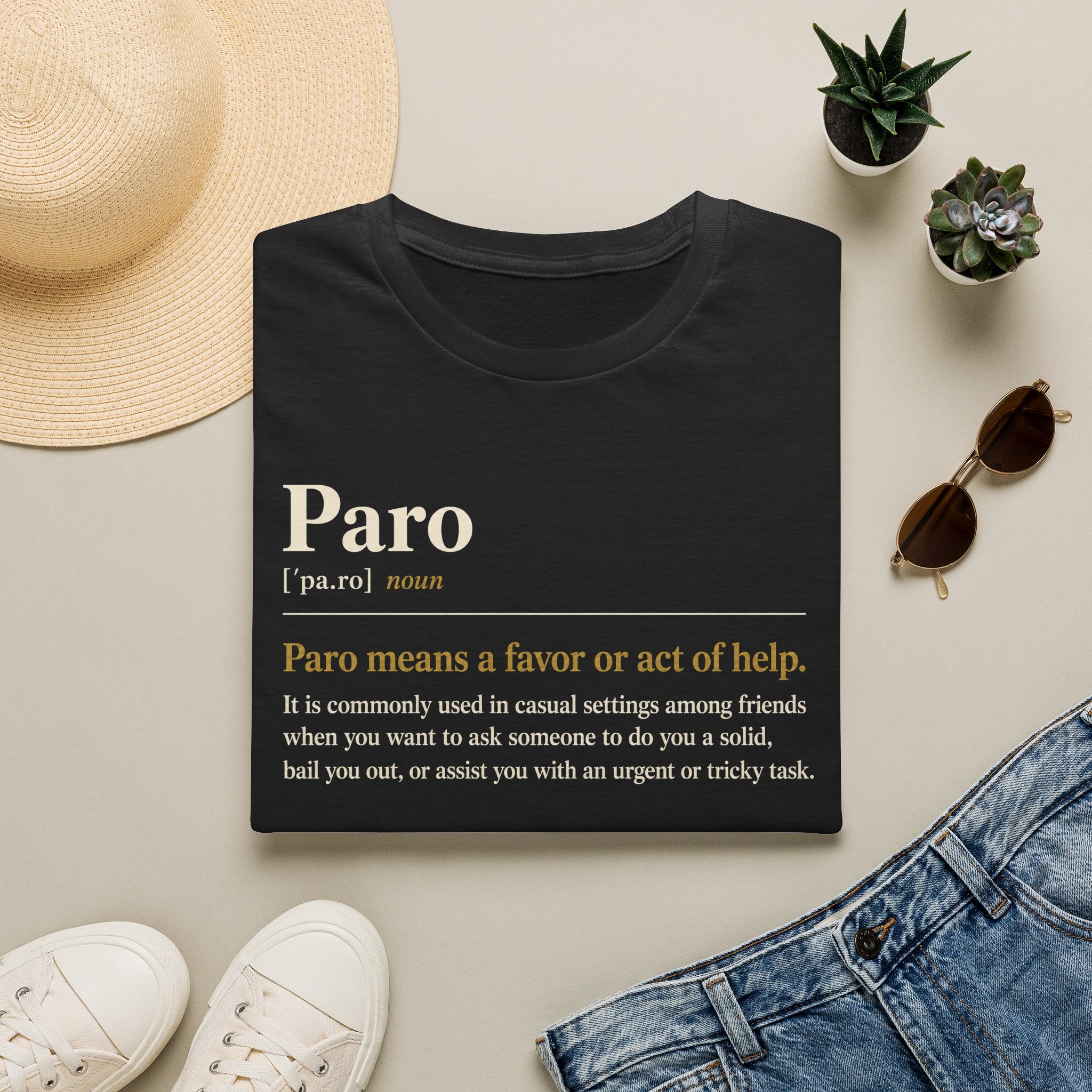 Paro Definition T-Shirt — Casual Slang Dictionary Tee