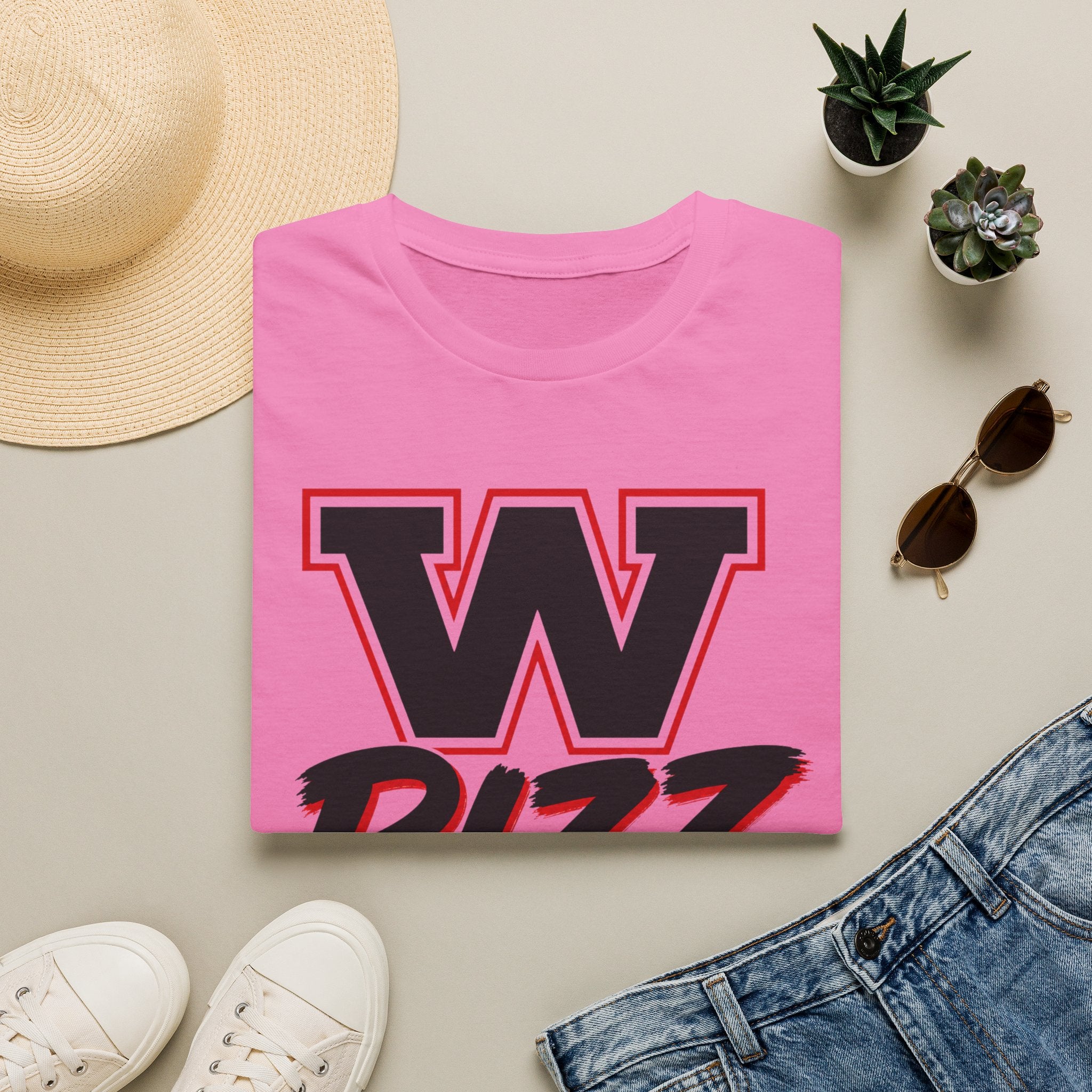 W Rizz Graphic Tee — Bold Varsity Lettering Shirt
