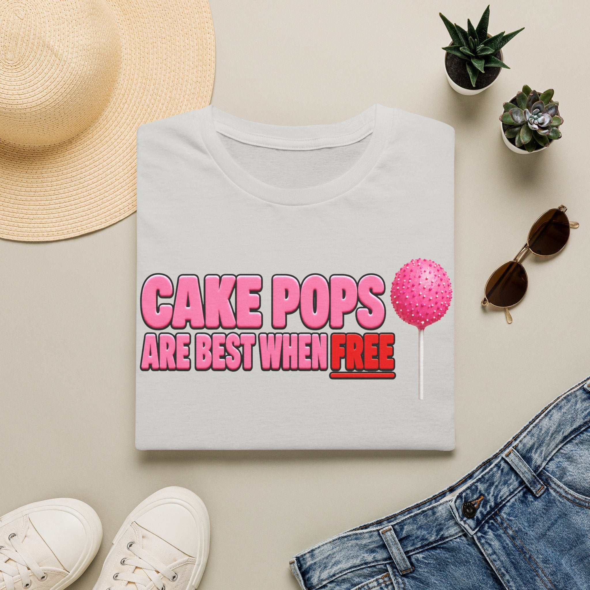 No Free Cakepops T‑Shirt — Funny Dessert Lover Graphic Tee
