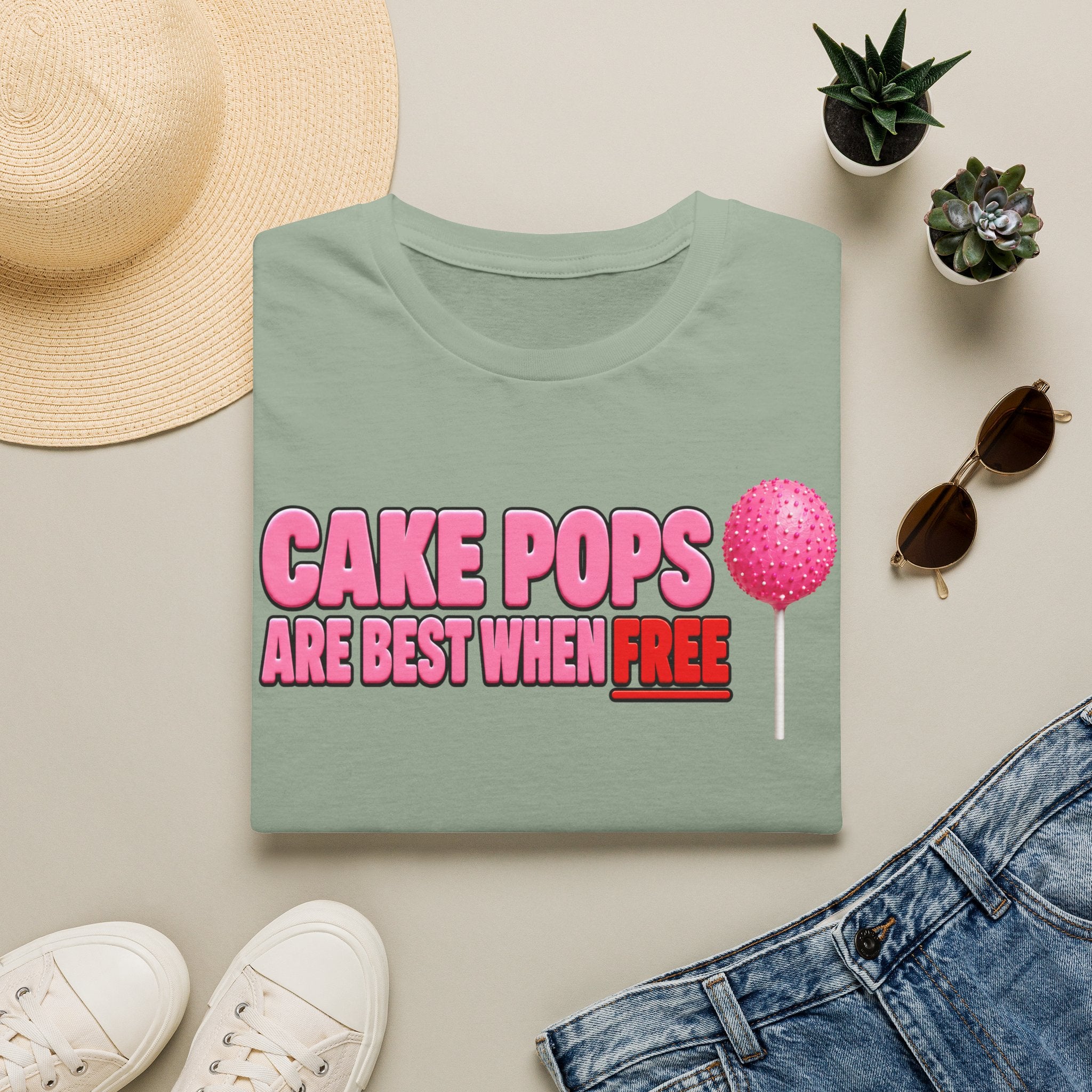 No Free Cakepops T‑Shirt — Funny Dessert Lover Graphic Tee