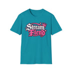 Stream Fiend Graphic Tee — Pink Retro Gamer Streaming Shirt
