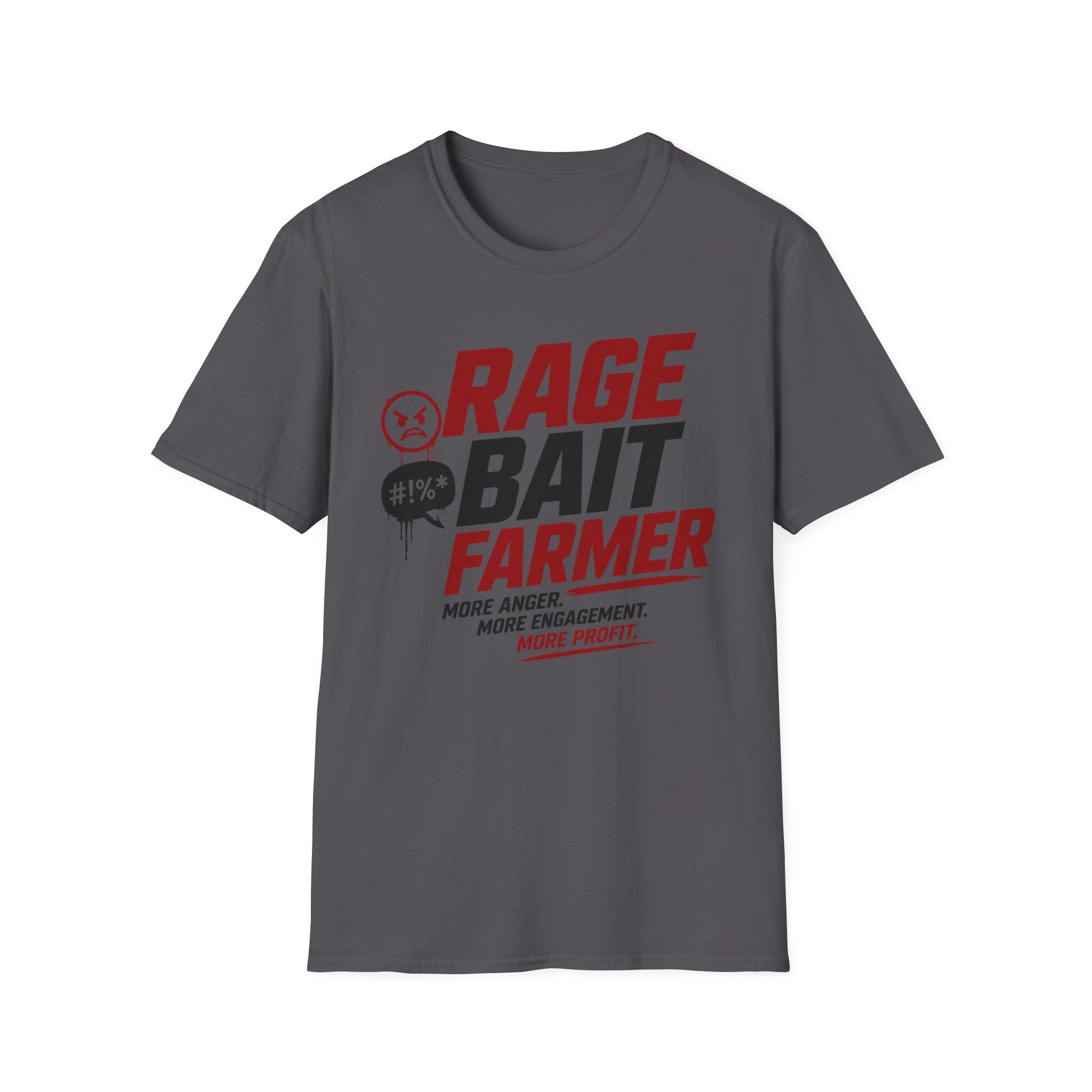 Rage Bait Farmer T-Shirt — Funny Meme Political Humor Tee