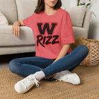 W Rizz Graphic Tee — Bold Varsity Lettering Shirt