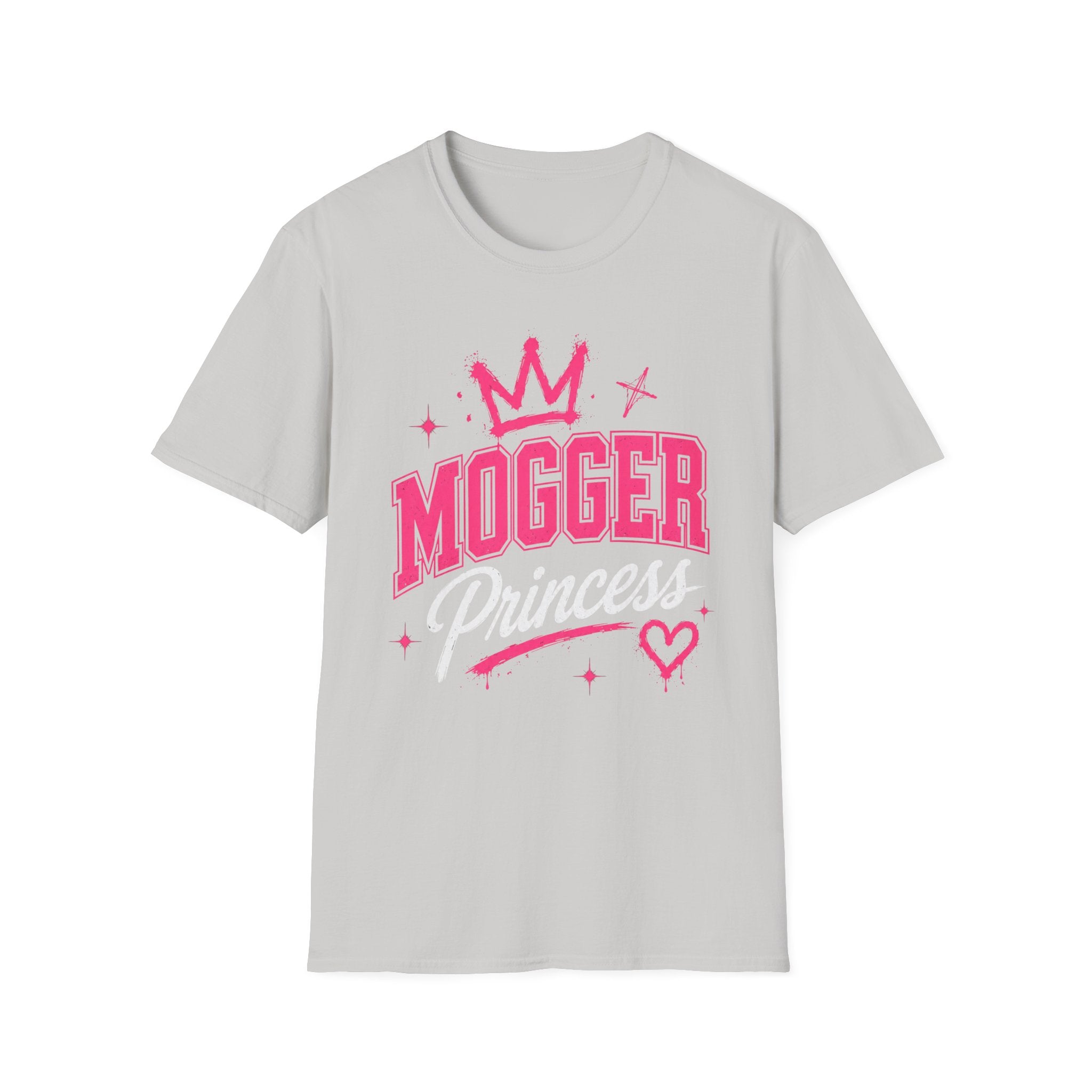 Mogger Princess T‑Shirt — Pink Crown Graphic Tee