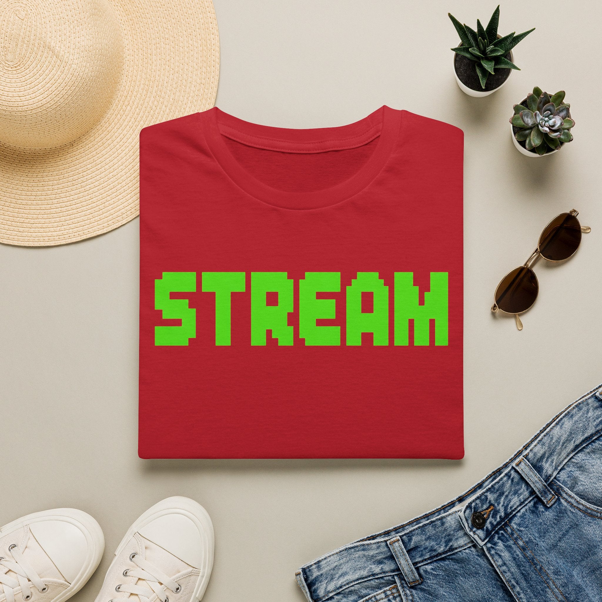 STREAM Graphic T-Shirt — Neon Pixel Gamer Tee
