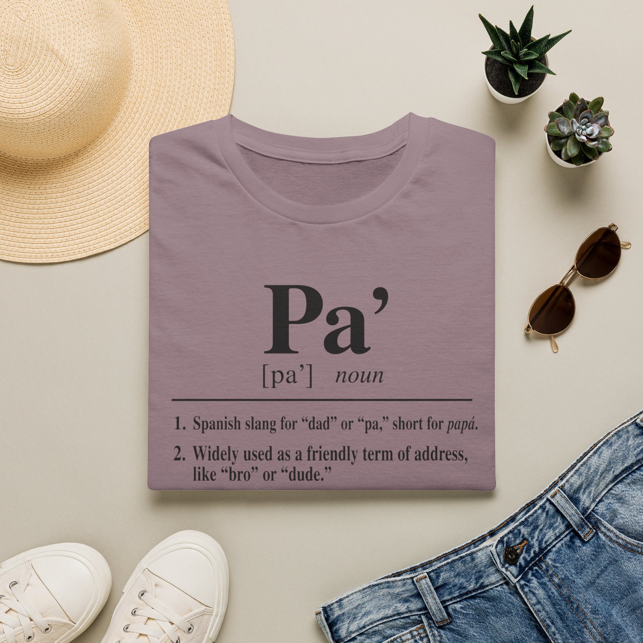 Pa' Definition T-Shirt — Spanish Slang 'Pa' Dad/Bro' Casual Tee