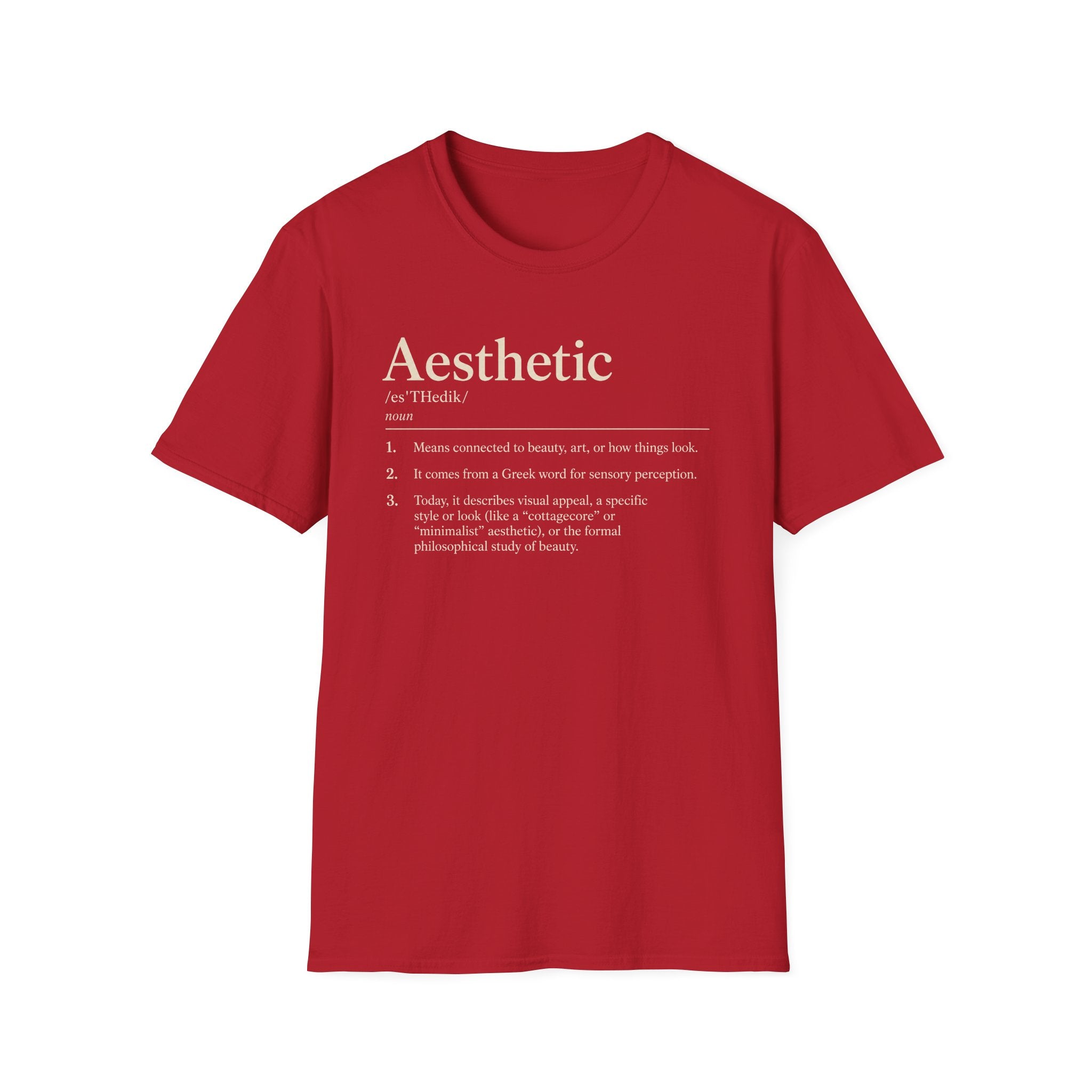 Aesthetic Definition T-Shirt — Minimalist Typography Tee