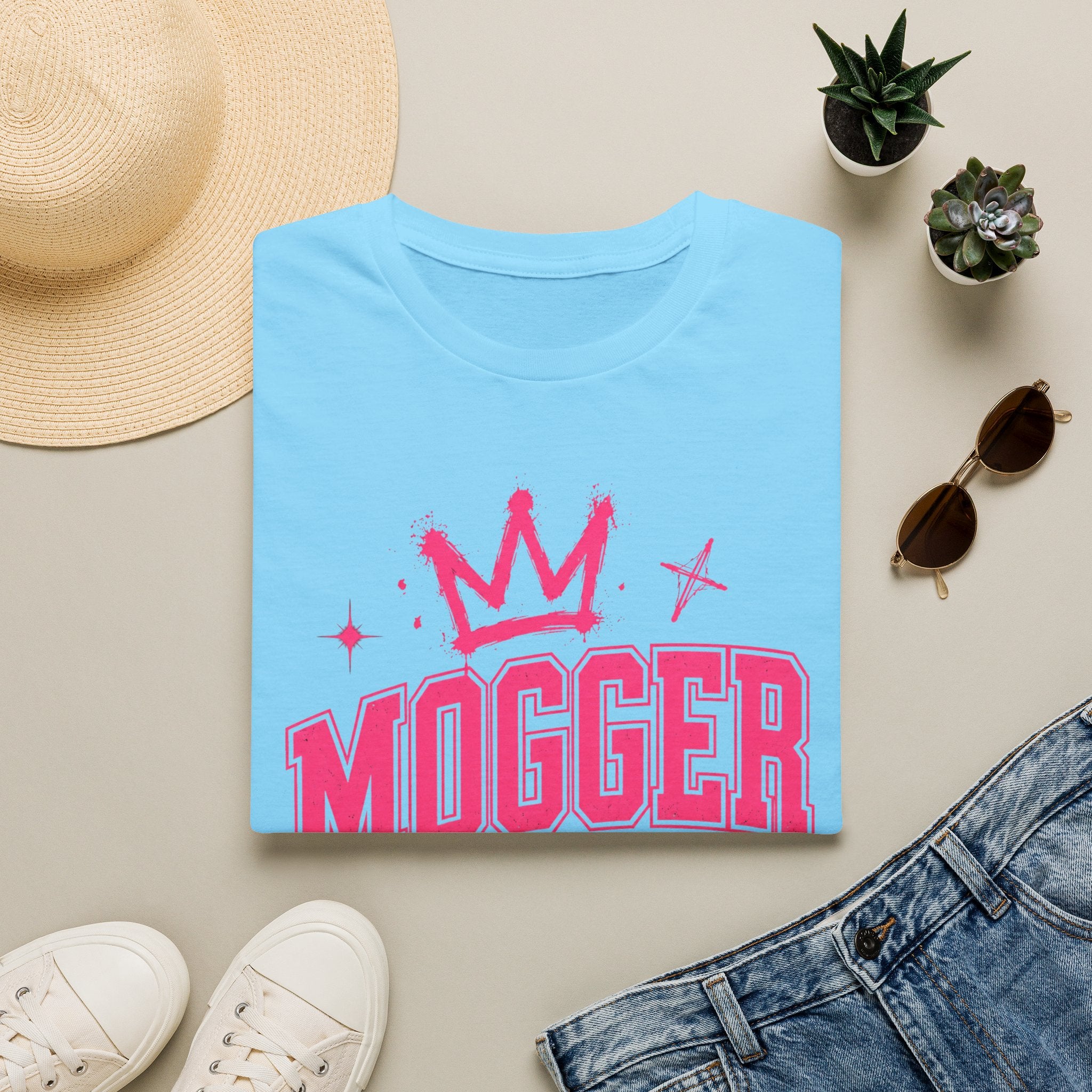 Mogger Princess T‑Shirt — Pink Crown Graphic Tee