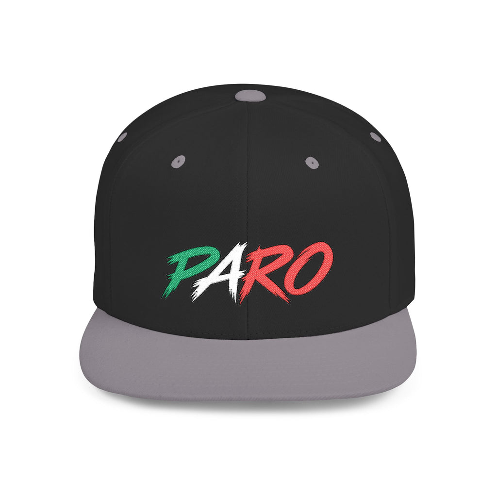 'PARO' Script Flat Bill Cap