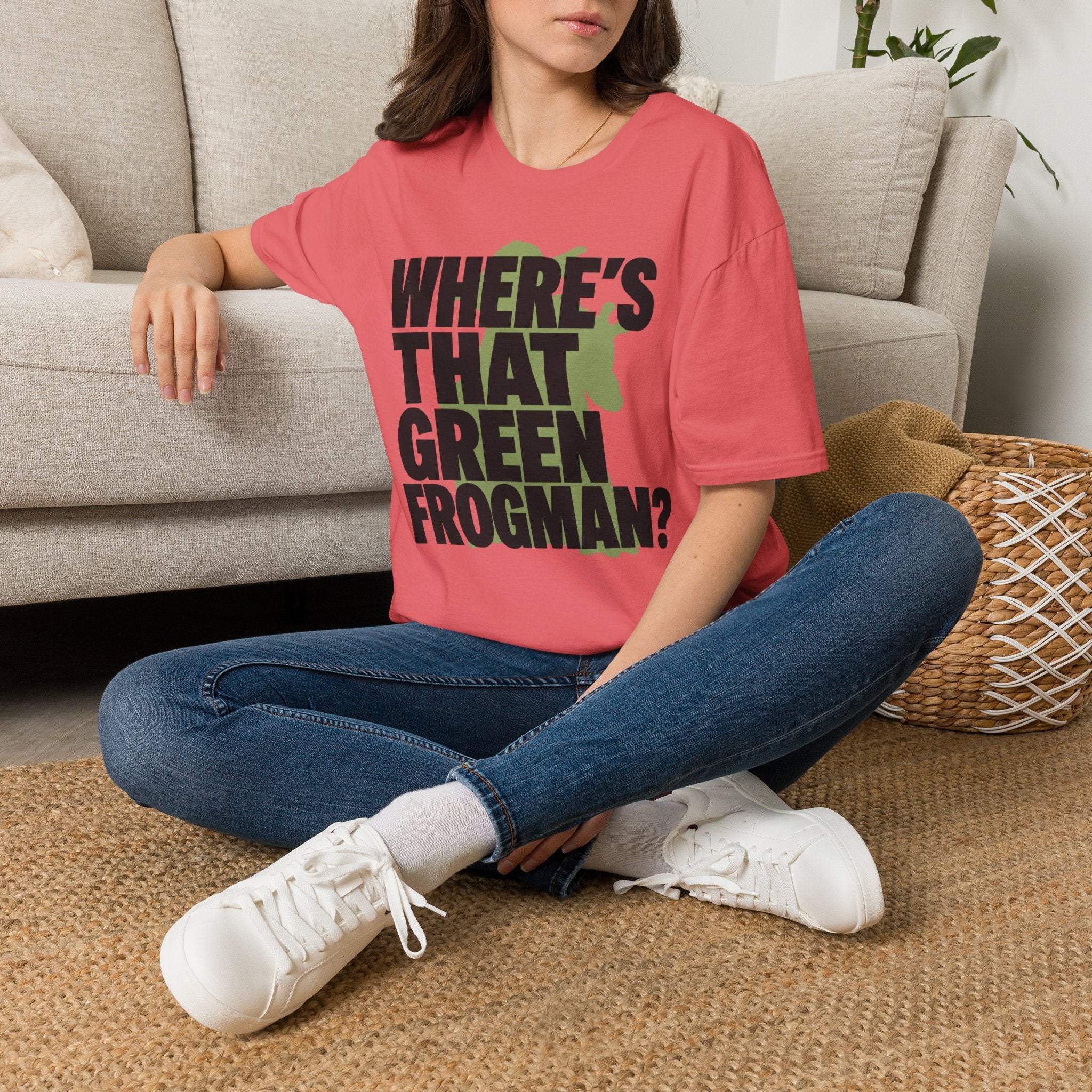 Where's That Green Frogman? T-Shirt