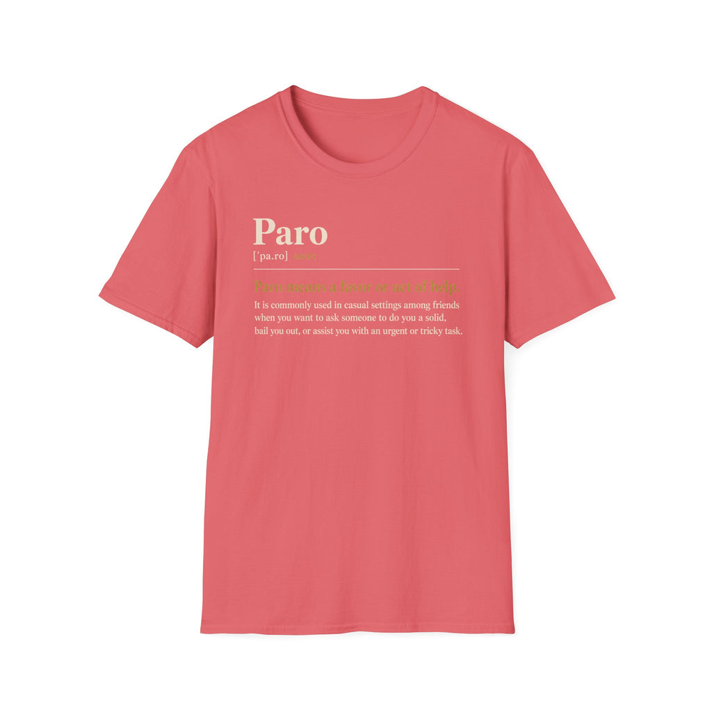 Paro Definition T-Shirt — Casual Slang Dictionary Tee