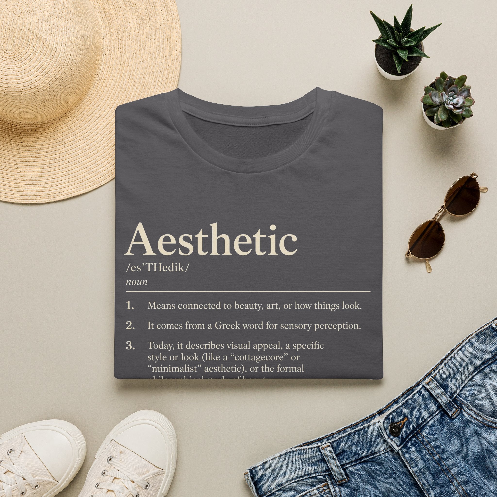 Aesthetic Definition T-Shirt — Minimalist Typography Tee