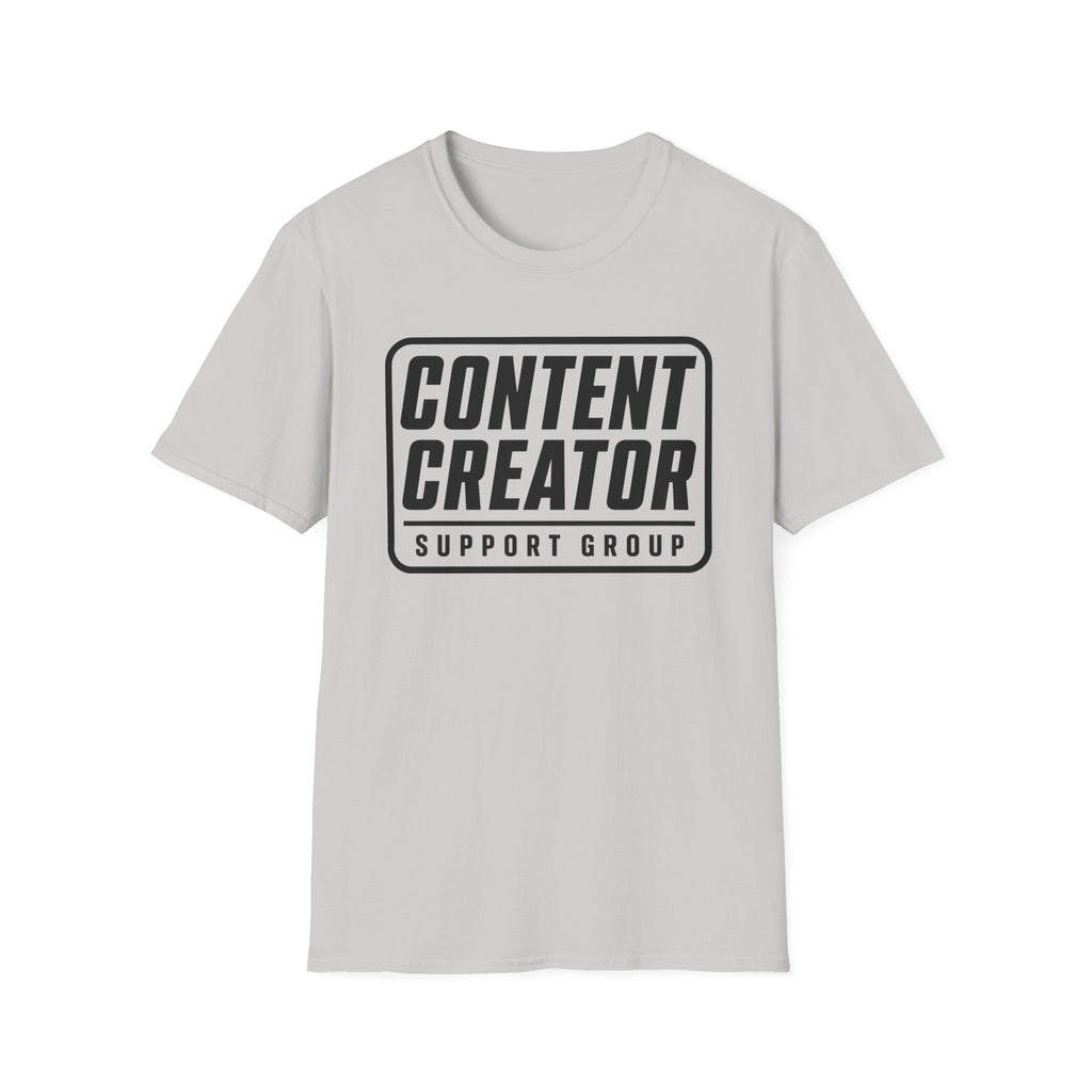 Content Creator Support Group T-Shirt — Bold Typography Tee for Creators