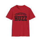 Certified Huzz T‑Shirt — Collegiate Vintage Lettering Tee