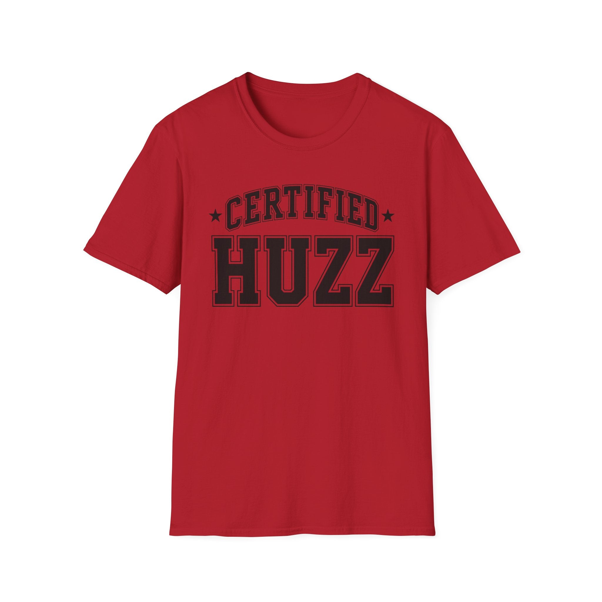 Certified Huzz T‑Shirt — Collegiate Vintage Lettering Tee