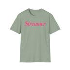 Streamer T‑Shirt — Pink Script Logo