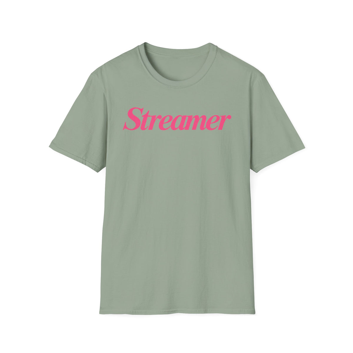 Streamer T‑Shirt — Pink Script Logo