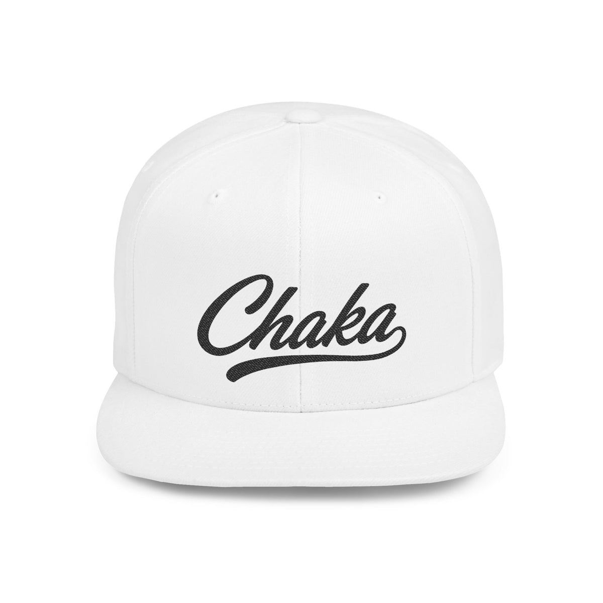 Chaka Script Flat Bill Snapback Hat