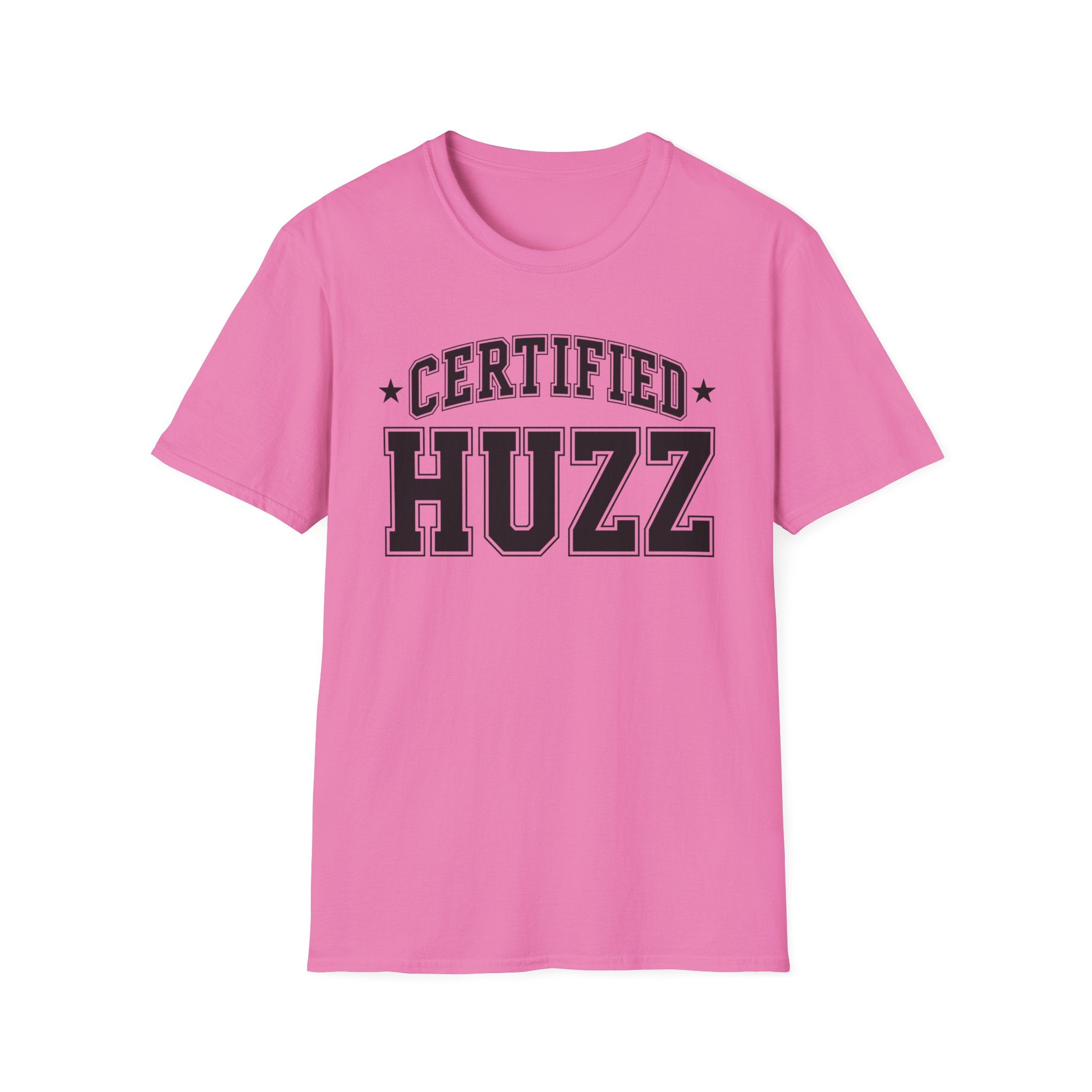 Certified Huzz T‑Shirt — Collegiate Vintage Lettering Tee