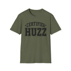 Certified Huzz T‑Shirt — Collegiate Vintage Lettering Tee