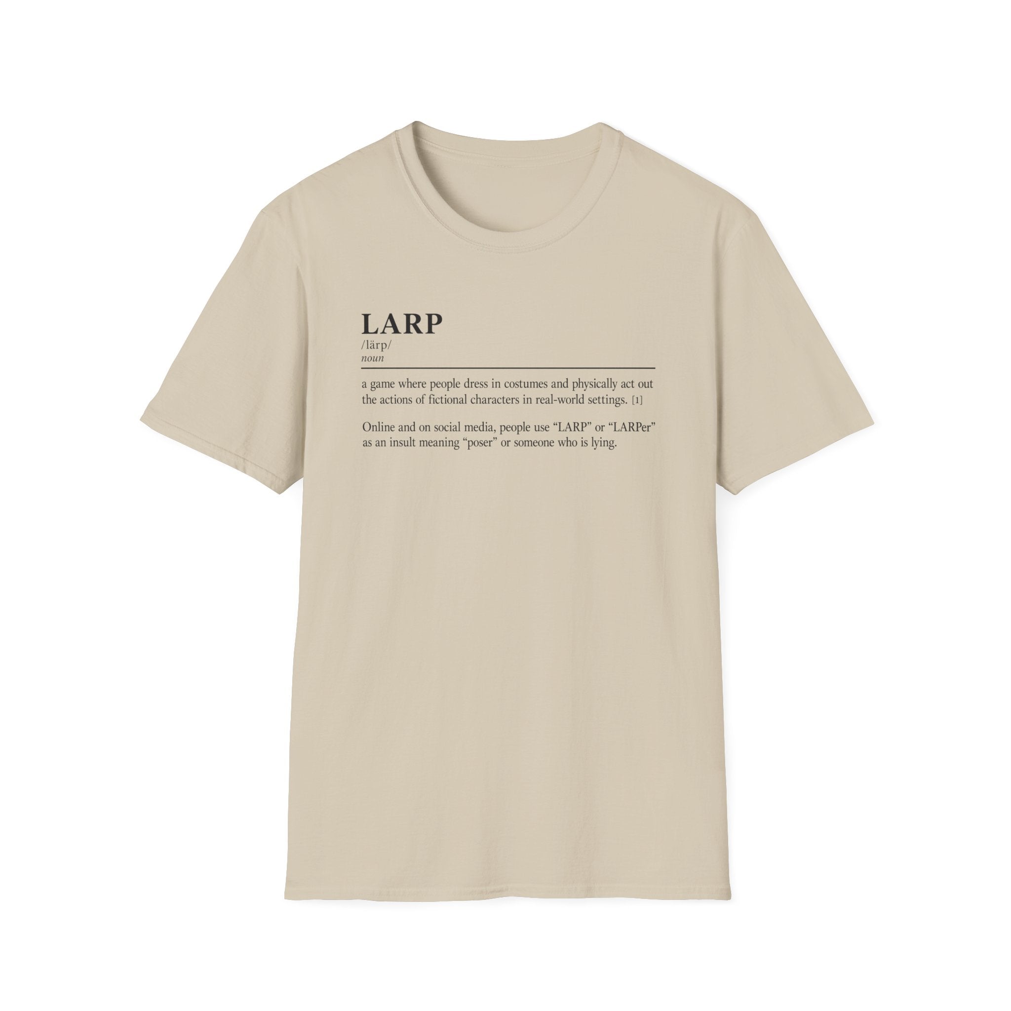 LARP Definition T-Shirt — Minimalist Dictionary Tee for Larpers & Cosplayers