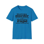 Statement Tee — "Dismissing m because of hormones is like dismissing r because of testosterone"