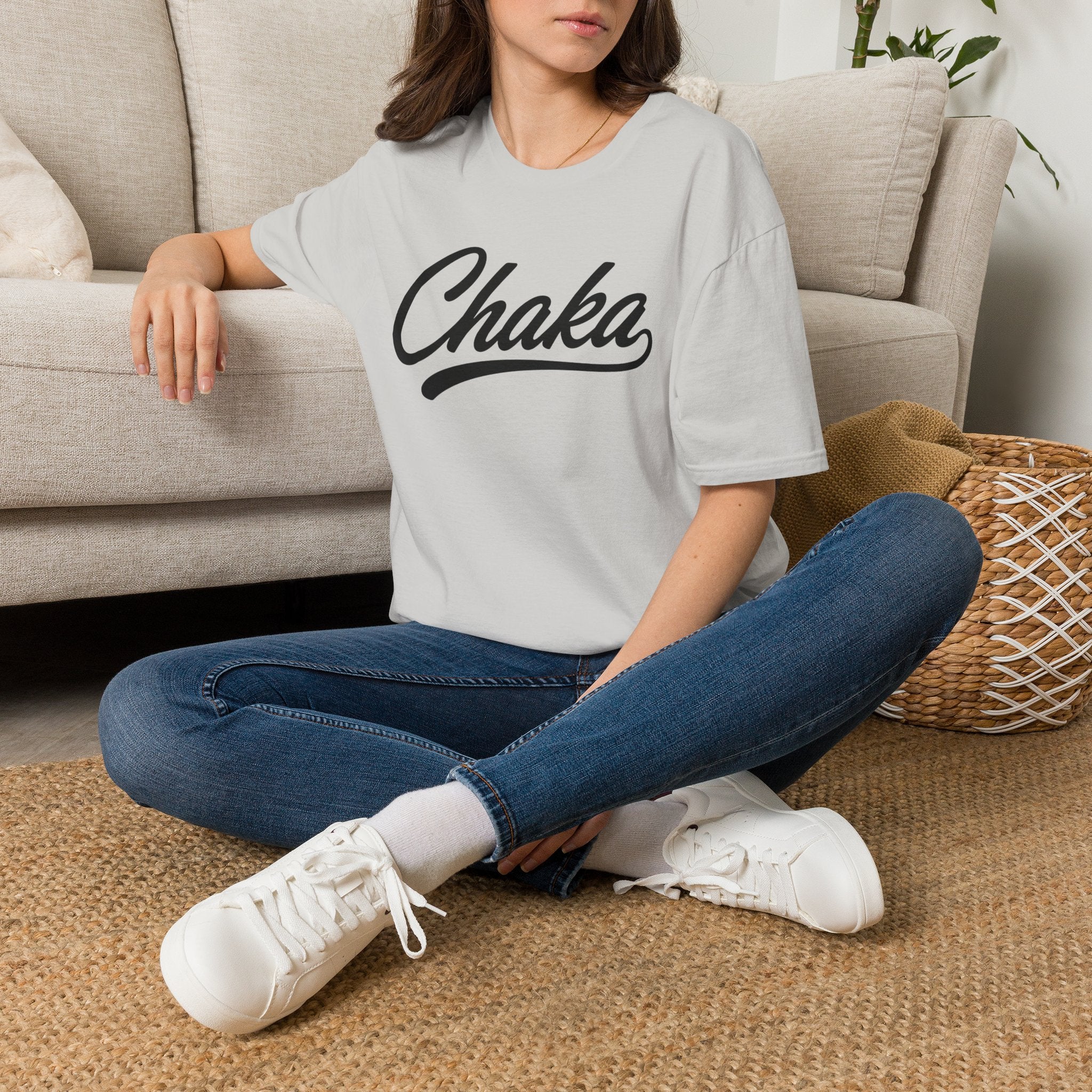 Chaka Script T-Shirt — Retro Cursive Logo Tee