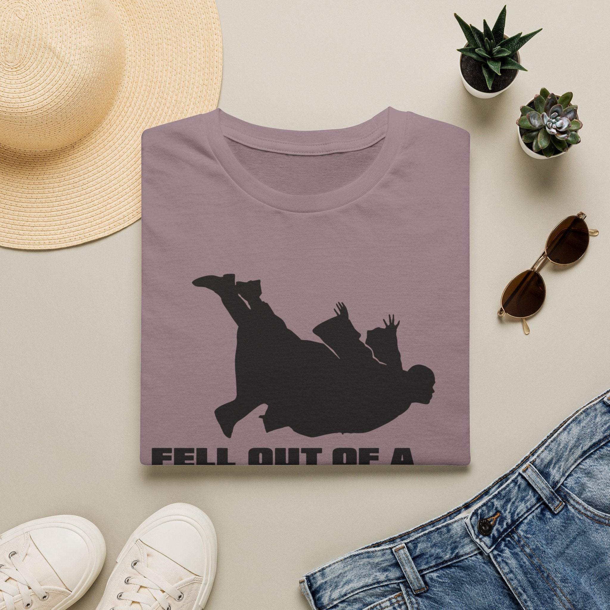 Fell Out of a Window T-Shirt — Funny Falling Silhouette Tee