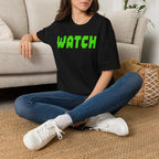 WATCH Graphic T-Shirt — Retro Pixel Green Statement Tee
