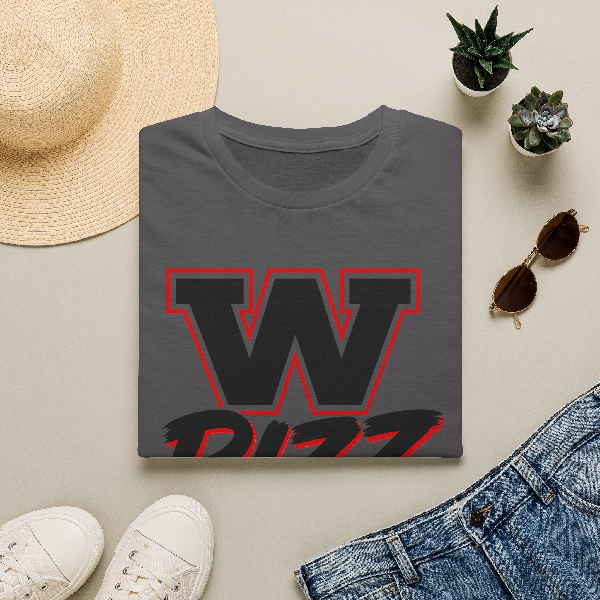 W Rizz Graphic Tee — Bold Varsity Lettering Shirt