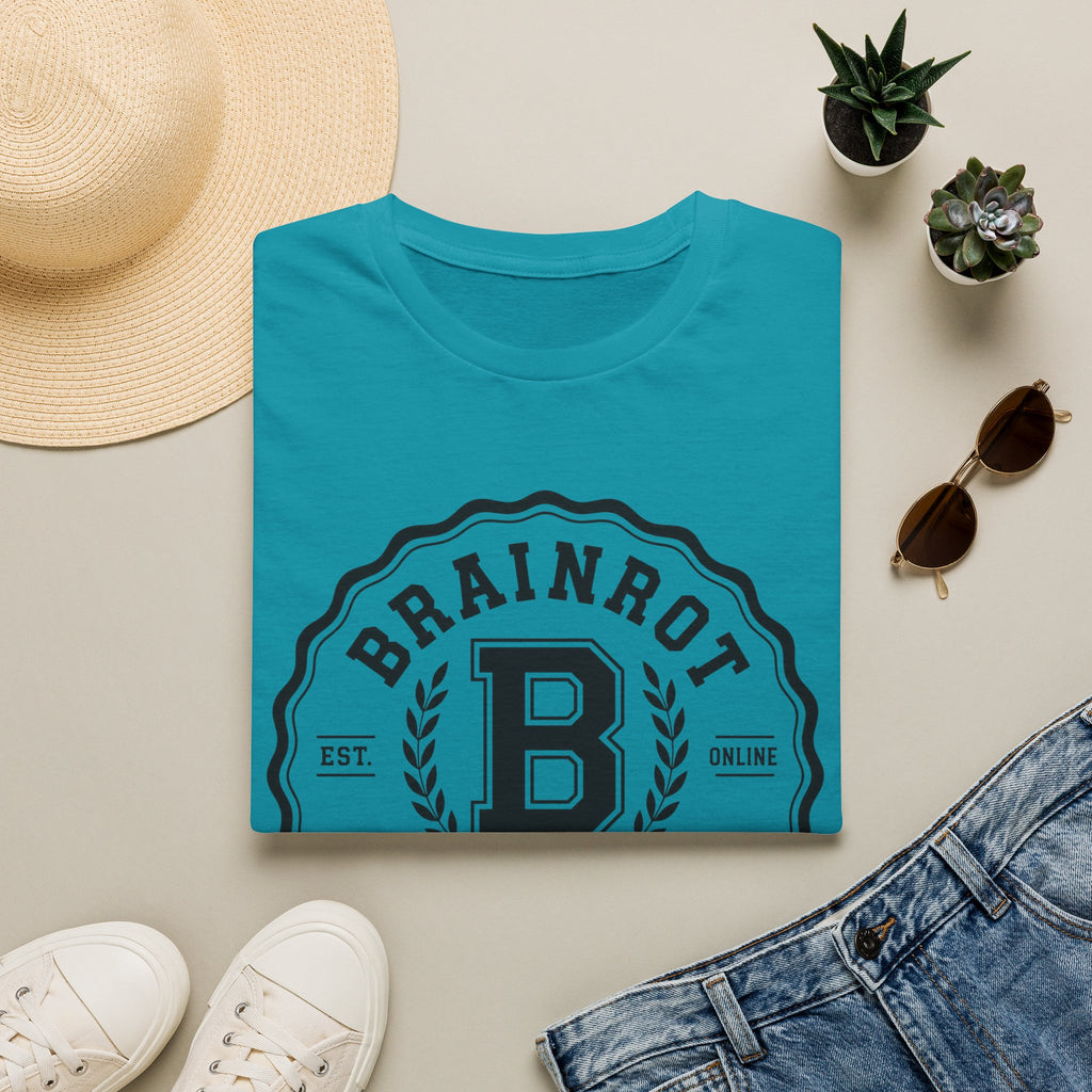 Brainrot University Logo T-Shirt — Vintage Collegiate Graphic Tee