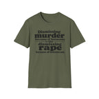 Statement Tee — "Dismissing m because of hormones is like dismissing r because of testosterone"