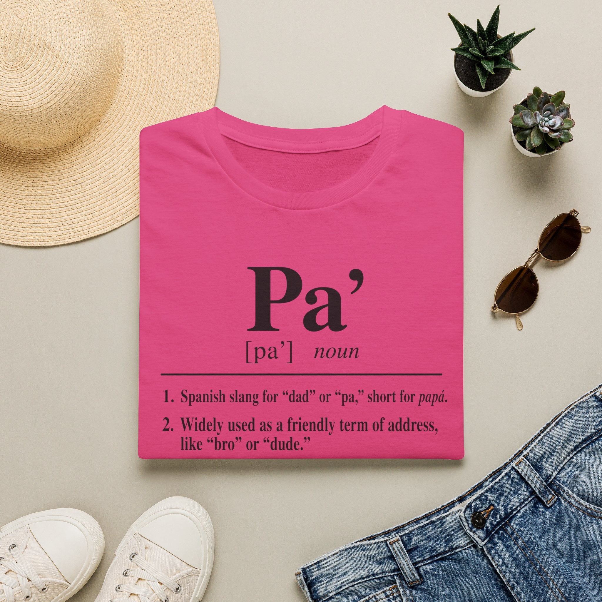 Pa' Definition T-Shirt — Spanish Slang 'Pa' Dad/Bro' Casual Tee