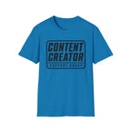 Content Creator Support Group T-Shirt — Bold Typography Tee for Creators