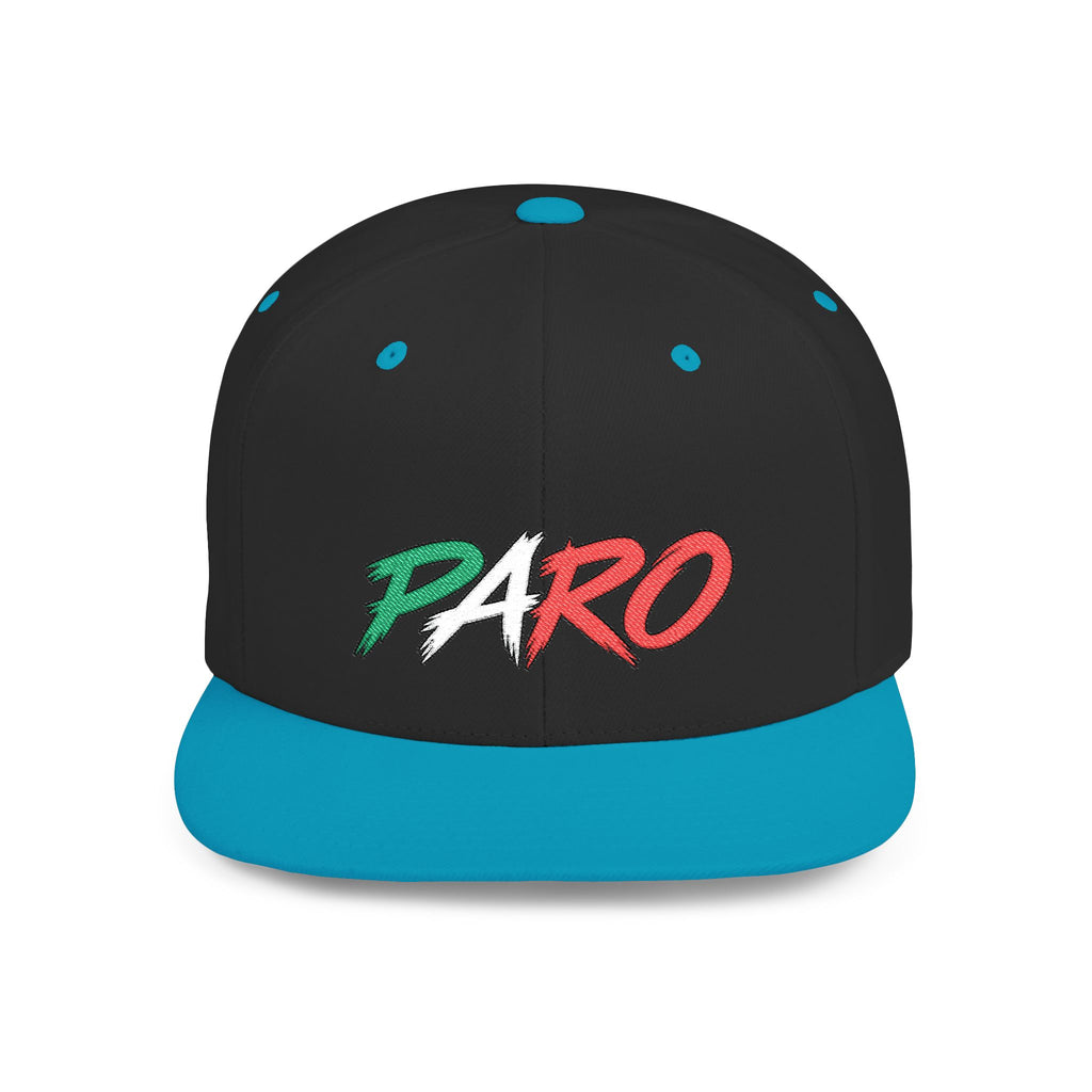 'PARO' Script Flat Bill Cap