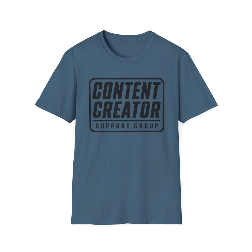 Content Creator Support Group T-Shirt — Bold Typography Tee for Creators