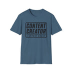 Content Creator Support Group T-Shirt — Bold Typography Tee for Creators