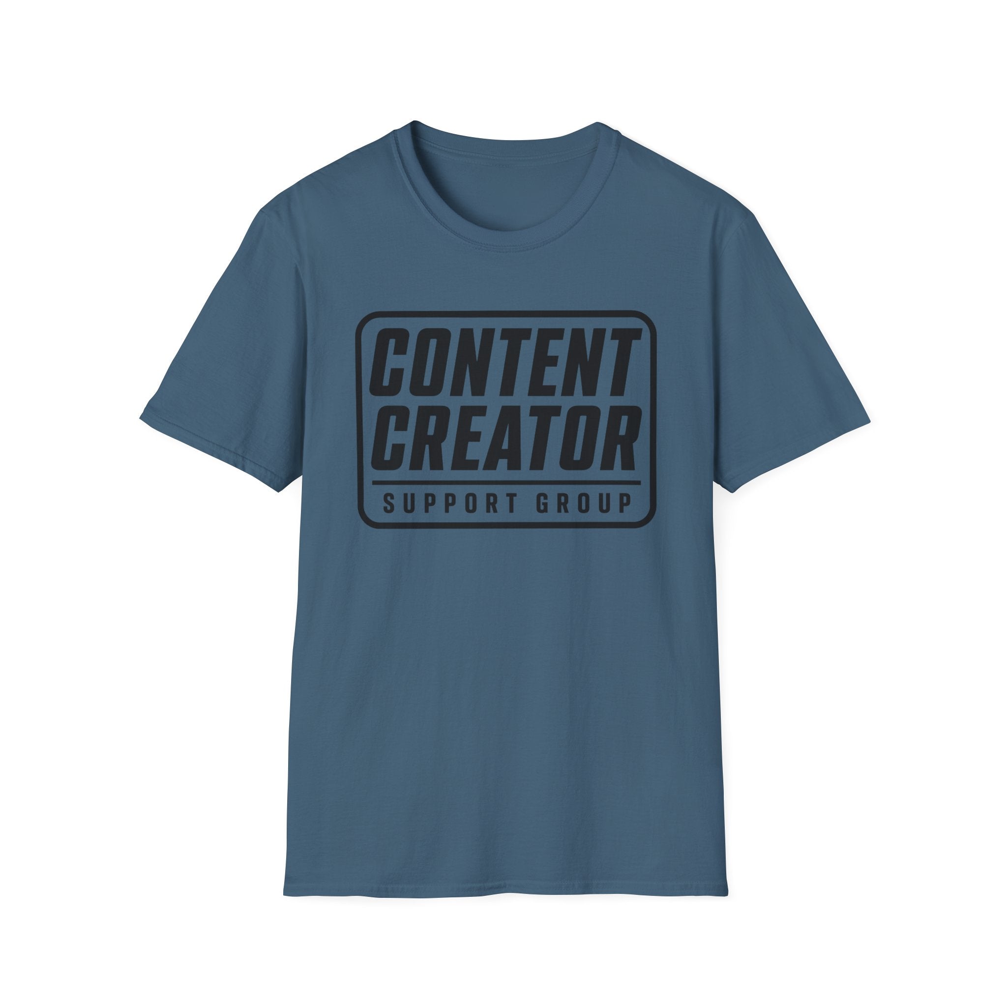 Content Creator Support Group T-Shirt — Bold Typography Tee for Creators