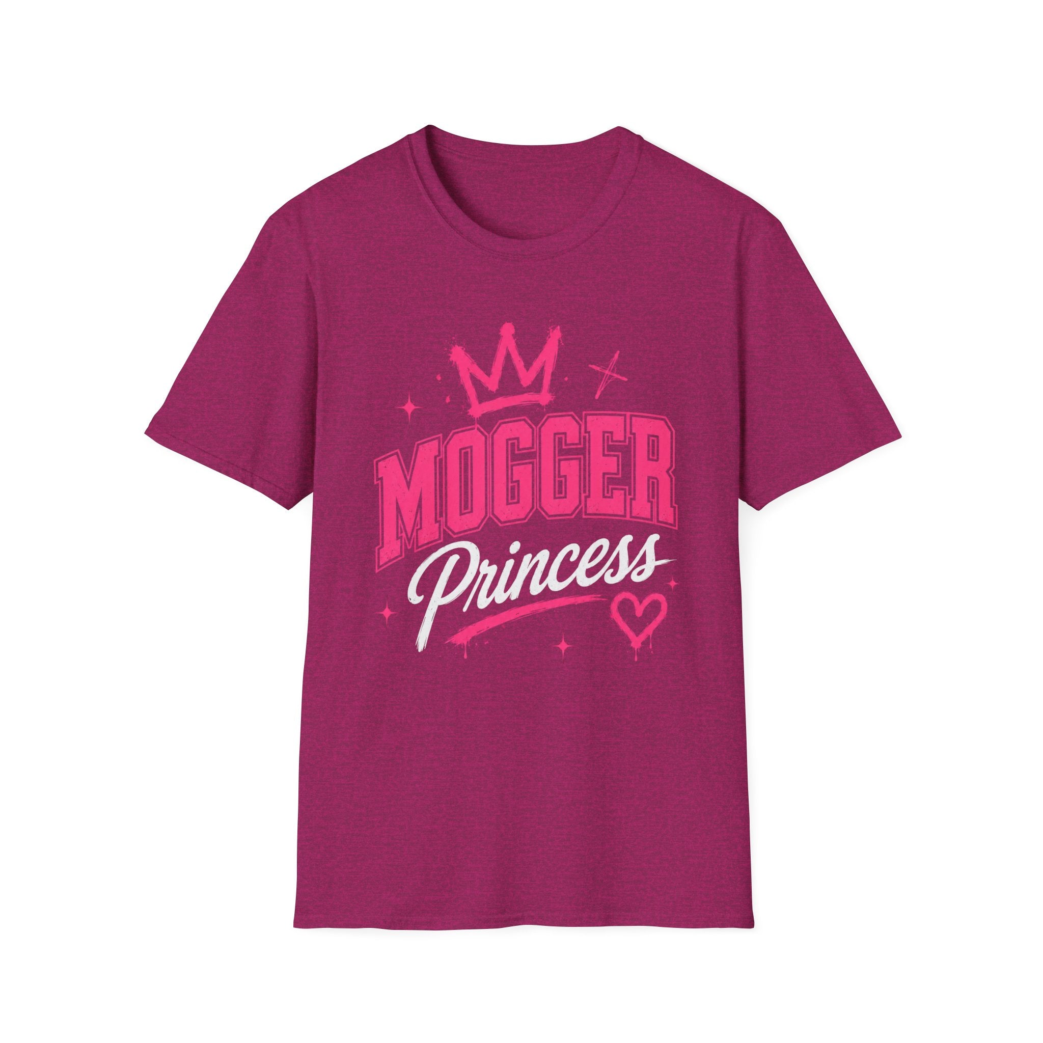 Mogger Princess T‑Shirt — Pink Crown Graphic Tee
