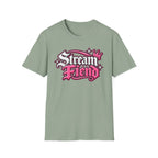 Stream Fiend Graphic Tee — Pink Retro Gamer Streaming Shirt