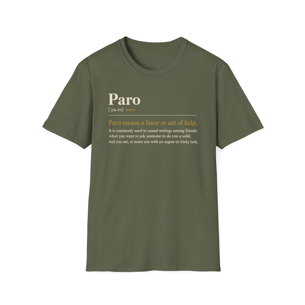 Paro Definition T-Shirt — Casual Slang Dictionary Tee