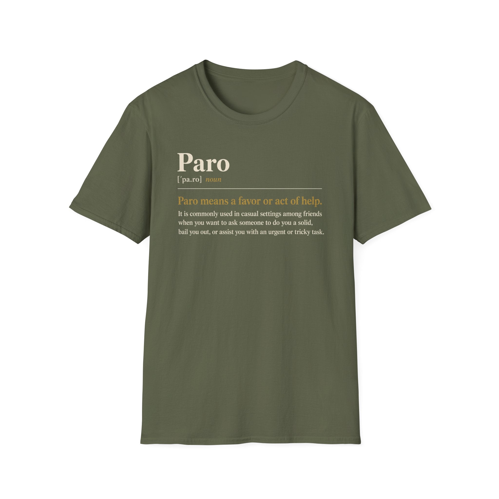 Paro Definition T-Shirt — Casual Slang Dictionary Tee