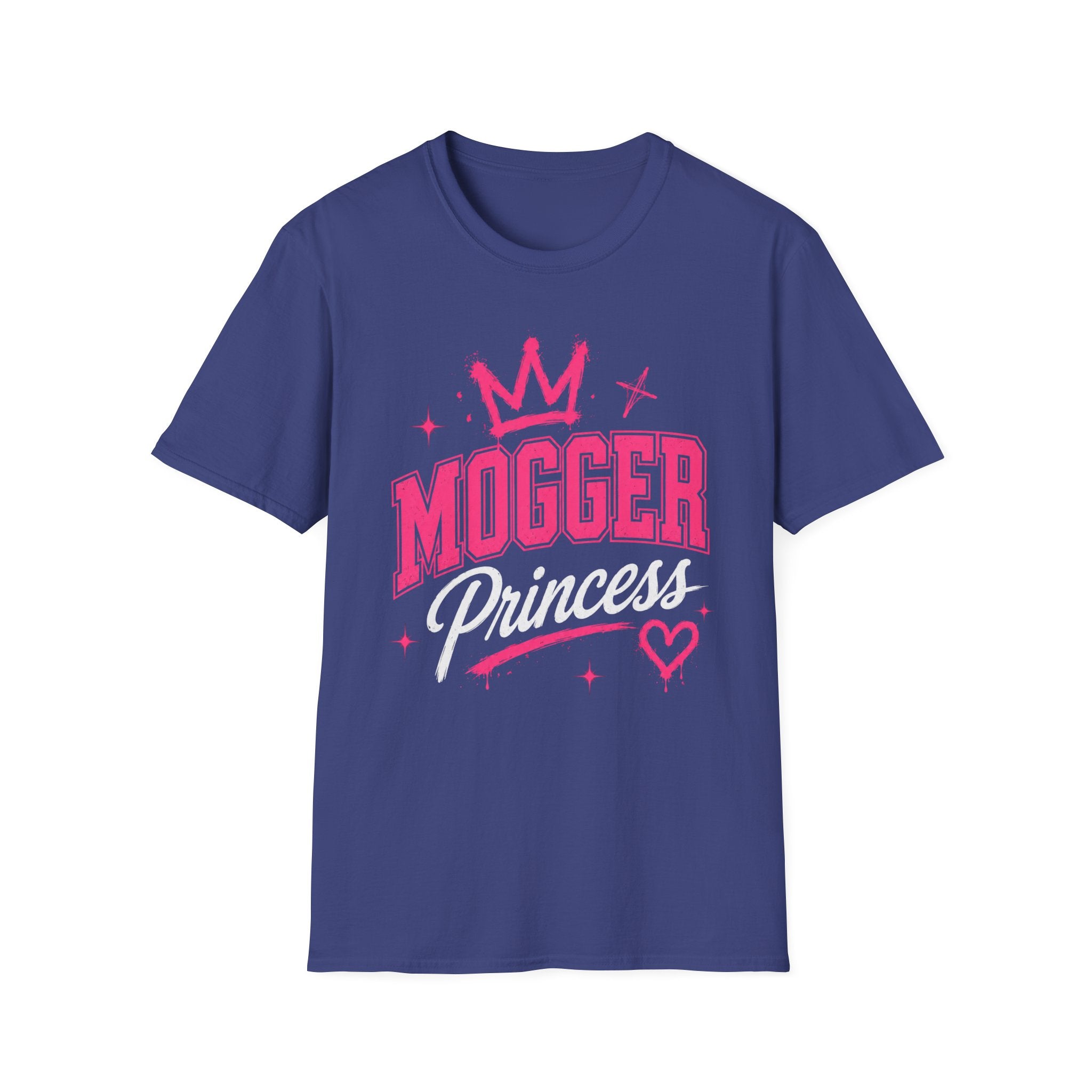 Mogger Princess T‑Shirt — Pink Crown Graphic Tee