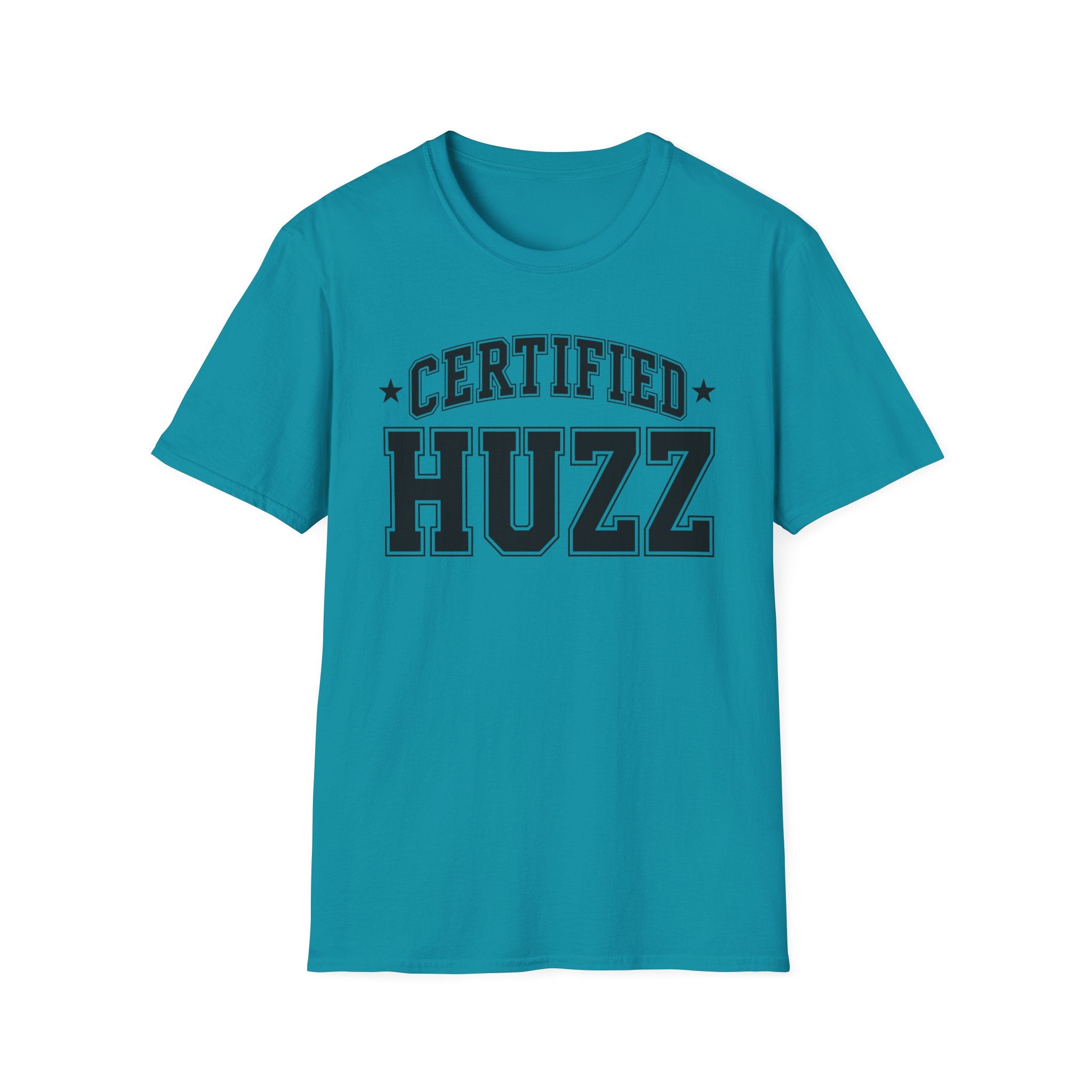Certified Huzz T‑Shirt — Collegiate Vintage Lettering Tee
