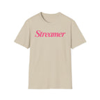 Streamer T‑Shirt — Pink Script Logo