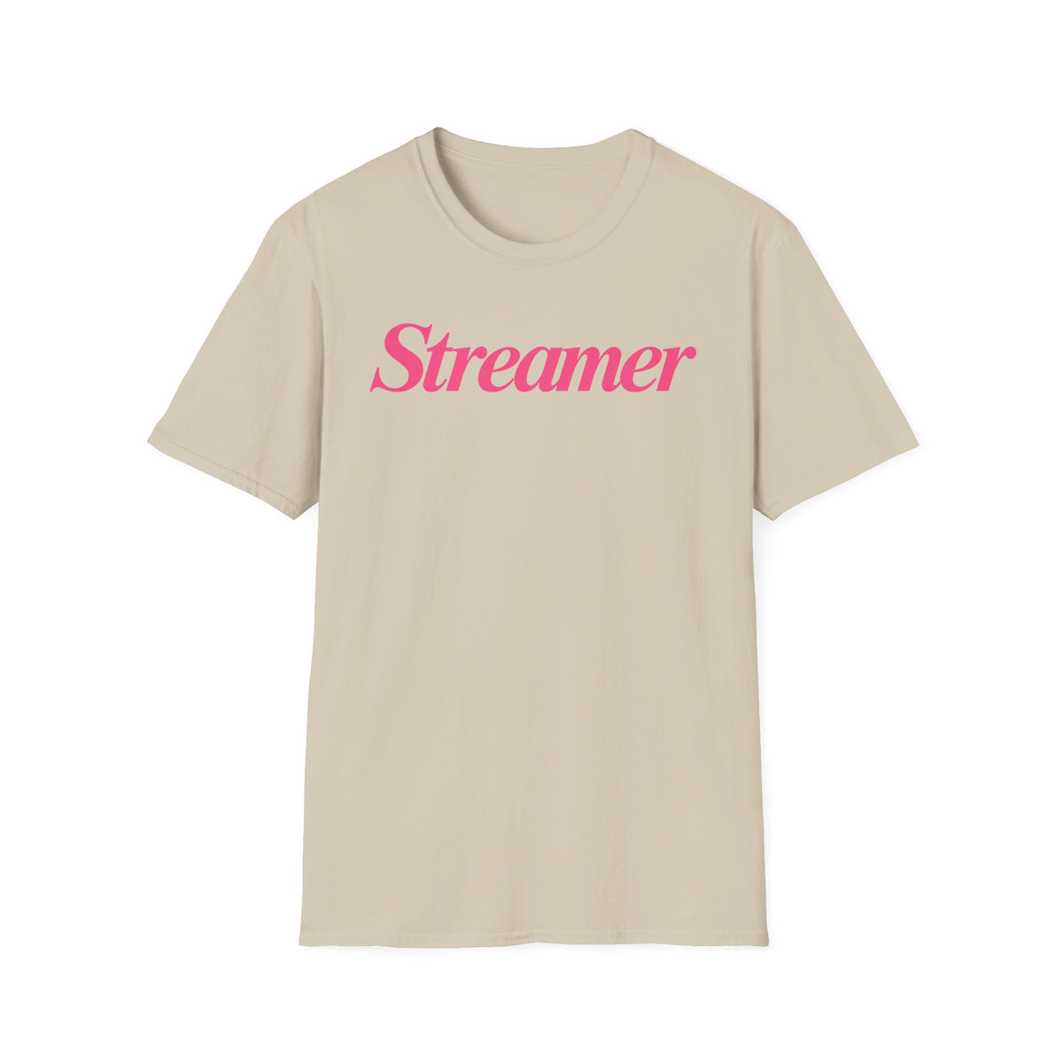 Streamer T‑Shirt — Pink Script Logo