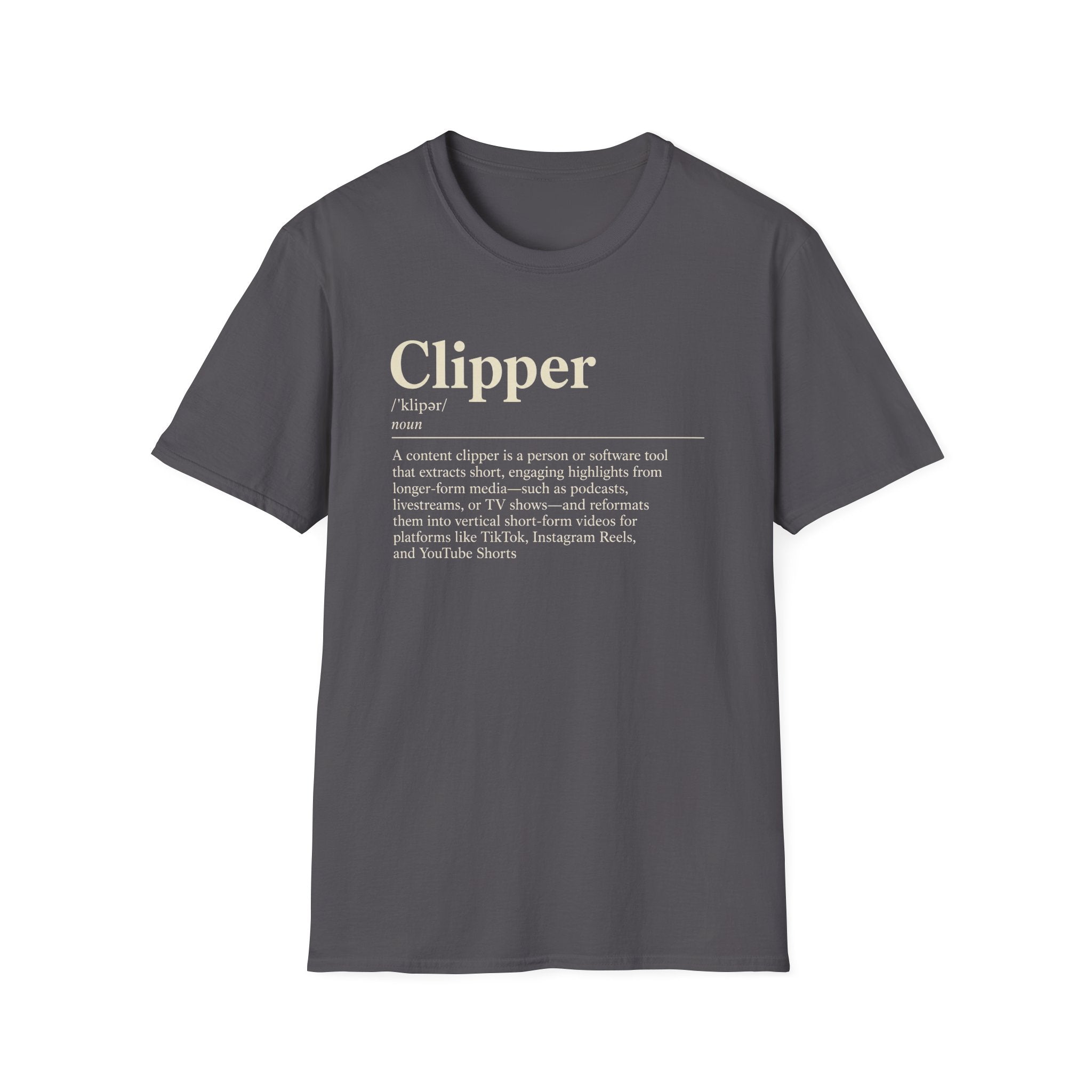 Clipper Definition T-Shirt — Content Creator Dictionary Tee
