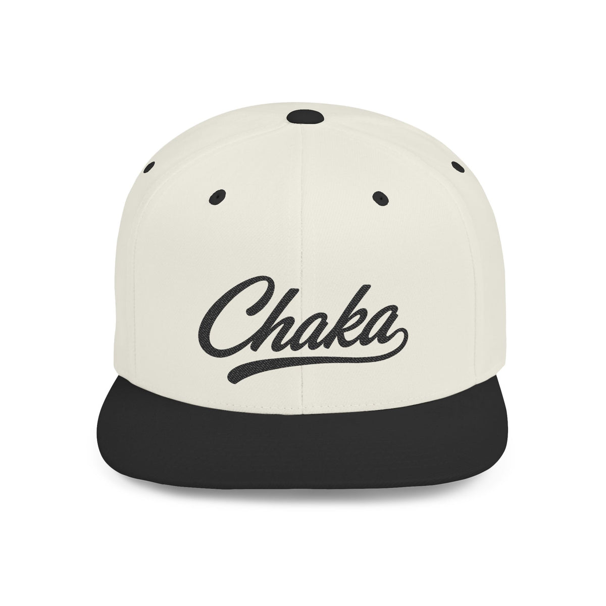 Chaka Script Flat Bill Snapback Hat