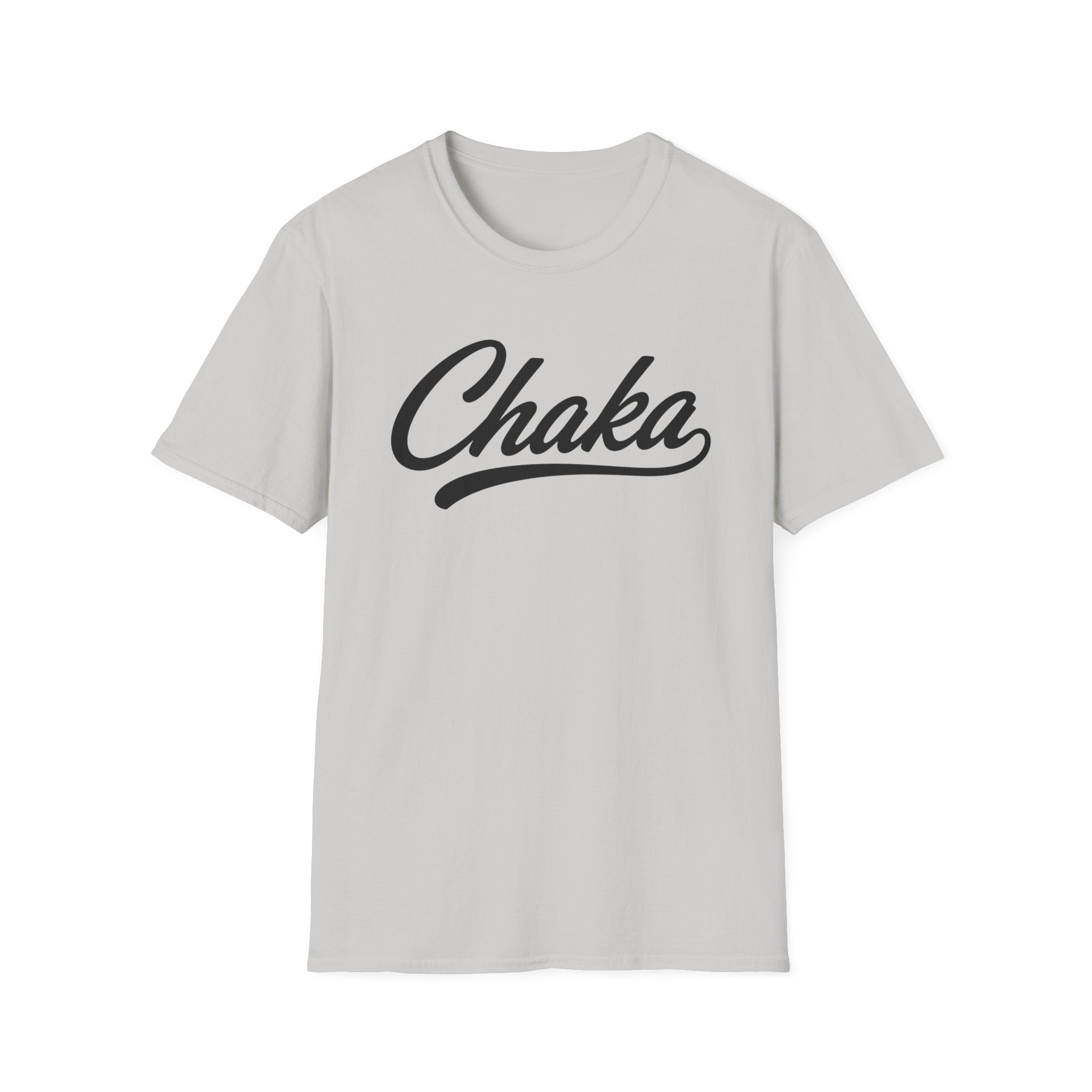 Chaka Script T-Shirt — Retro Cursive Logo Tee
